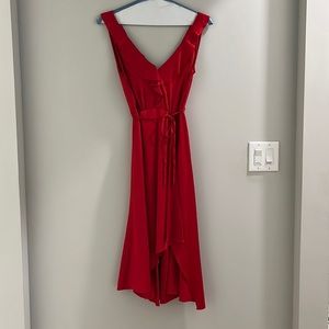 French Connection Wrap Red Party Midi Dress